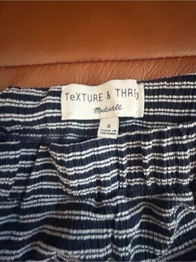 Madewell Navy and White Striped Skirt
